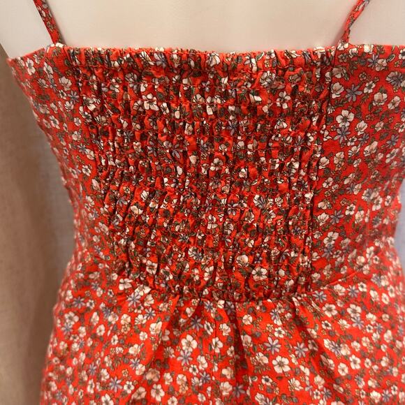 Forever 21 Red Floral Mini Dress - Size Medium - Cute! - Picture 9 of 11